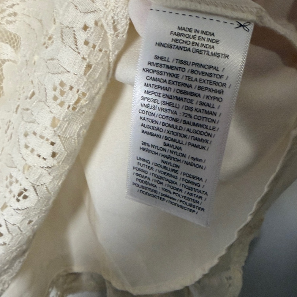 NWT Lauren Ralph Lauren Ivory Lace A-Line Skirt - Picture 6 of 9